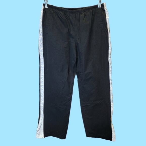 GAP Factory Pants - ☃️2 for $22 VTG GAP Track Pants Joggers Lined Side Stripe Ankle Zips 12 Black